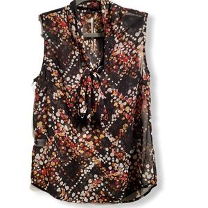 DANIEL RAINN Sheer Tank Top Blouse Small